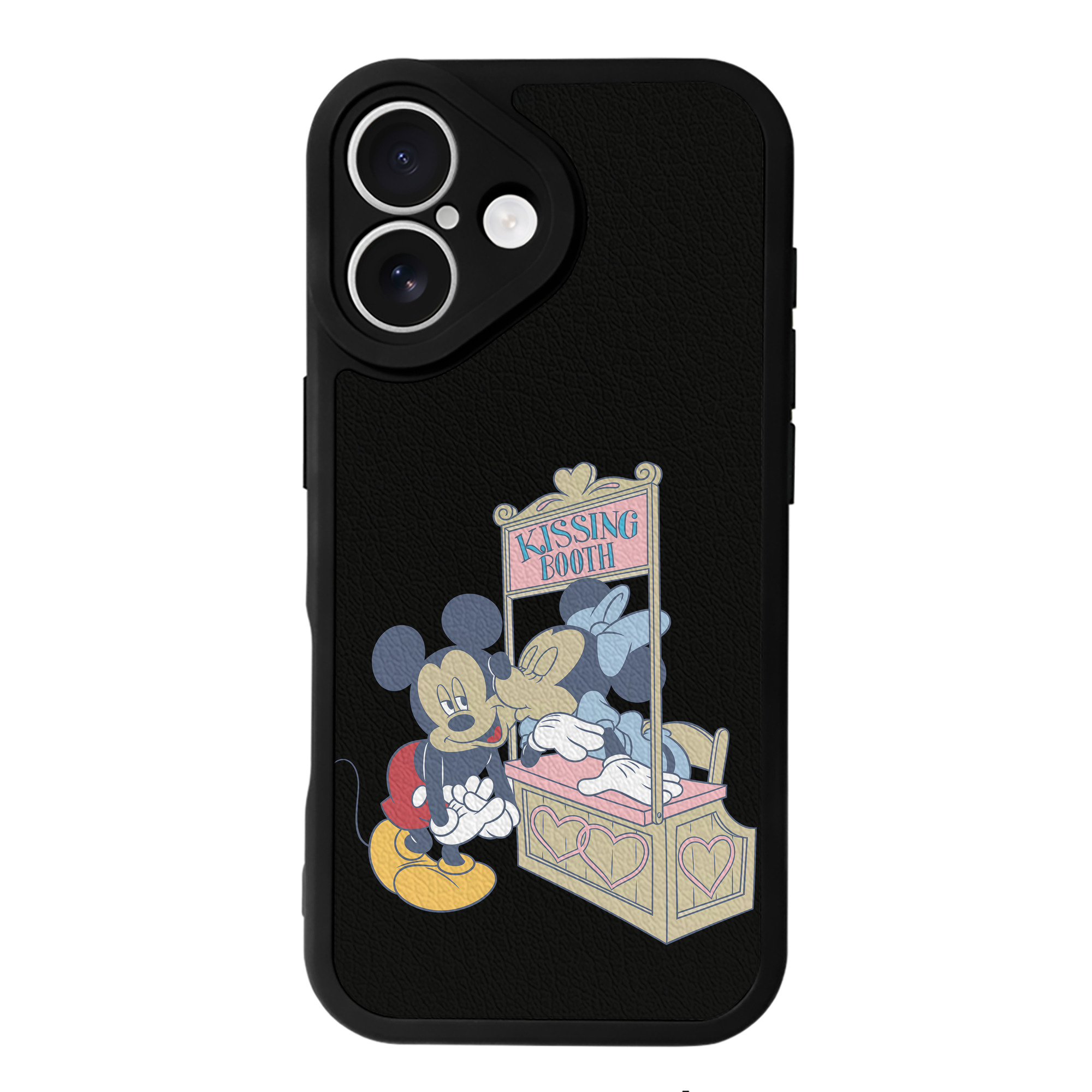 （画像用） ミッキーマウス Mickey Mouse 【iPhone 16シリーズ対応】シリコンスマホケース（レザー調） 材質：シリコン